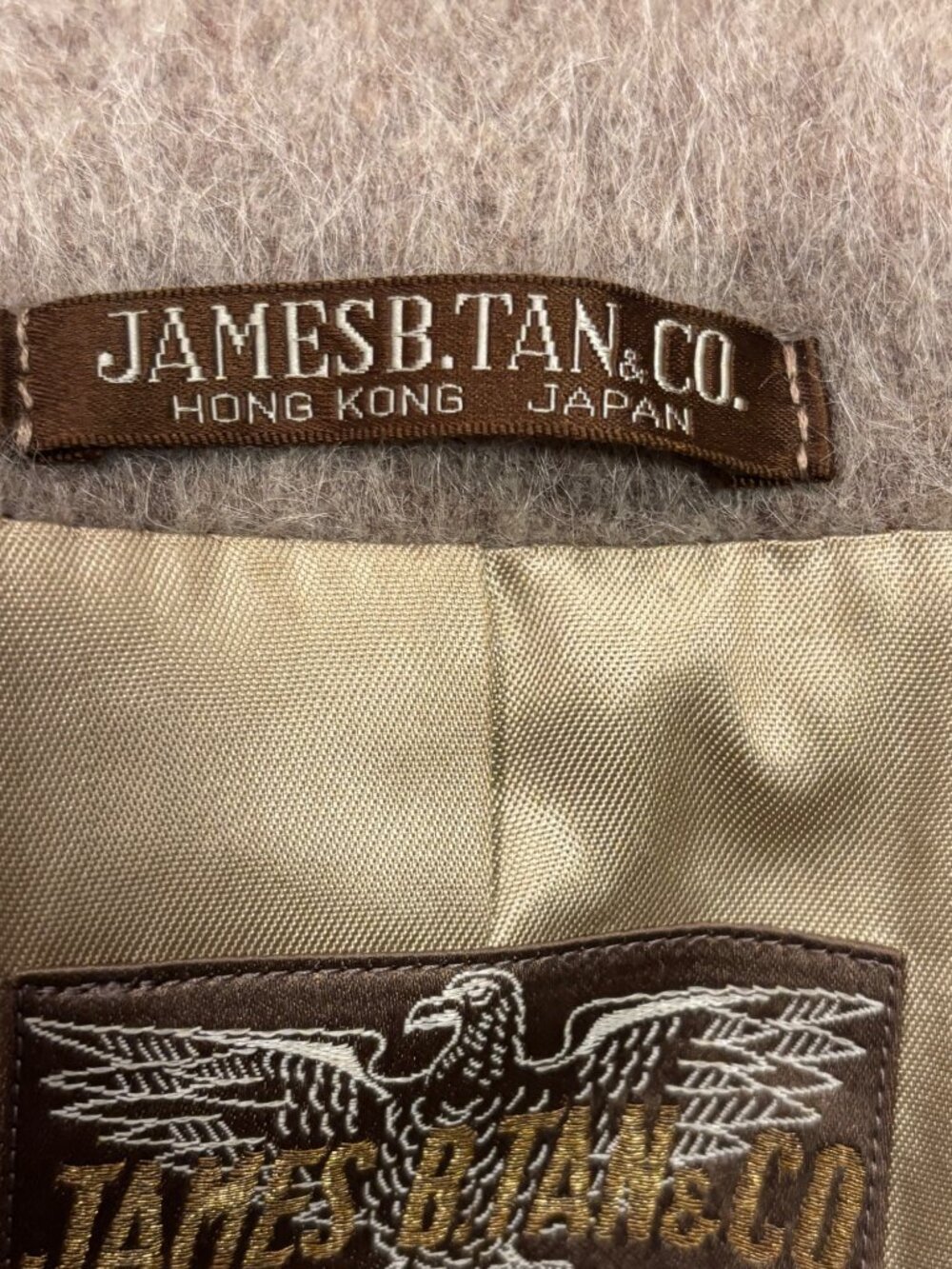 Vintage James B Tan & Co Women’s Brown Brushed Long Coat Tailored Classic - Picture 8 of 10